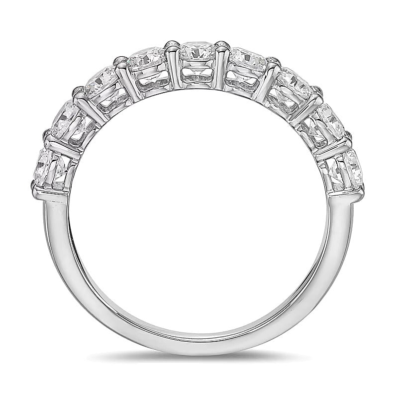 1.25 CT. TW Diamond Nine Stone Band in 10K White Gold (I/I2)