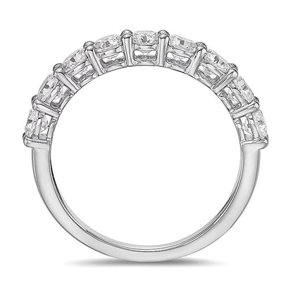 1.25 CT. TW Diamond Nine Stone Band in 10K White Gold (I/I2)