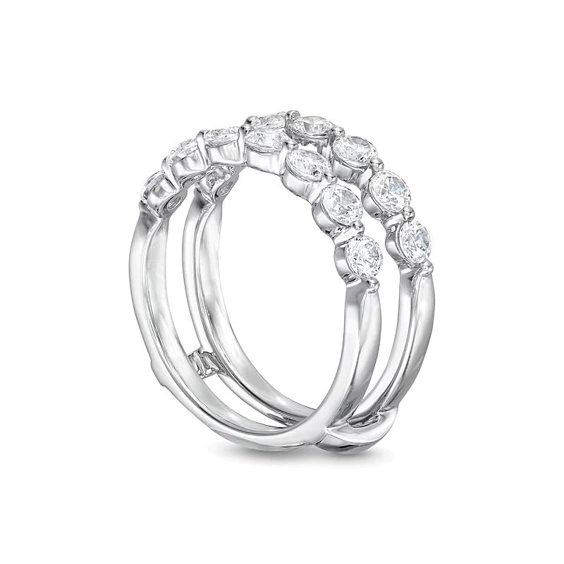 1.5 CT. TW Diamond Graduating Solitaire Enhancer in 14K White Gold
