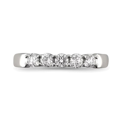 0.5 CT. TW Diamond Five Stone Ring in Platinum