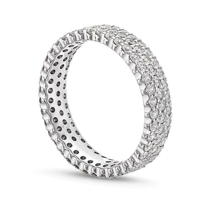 1.75 CT. TW Diamond Triple Row Eternity Band in 14K White Gold