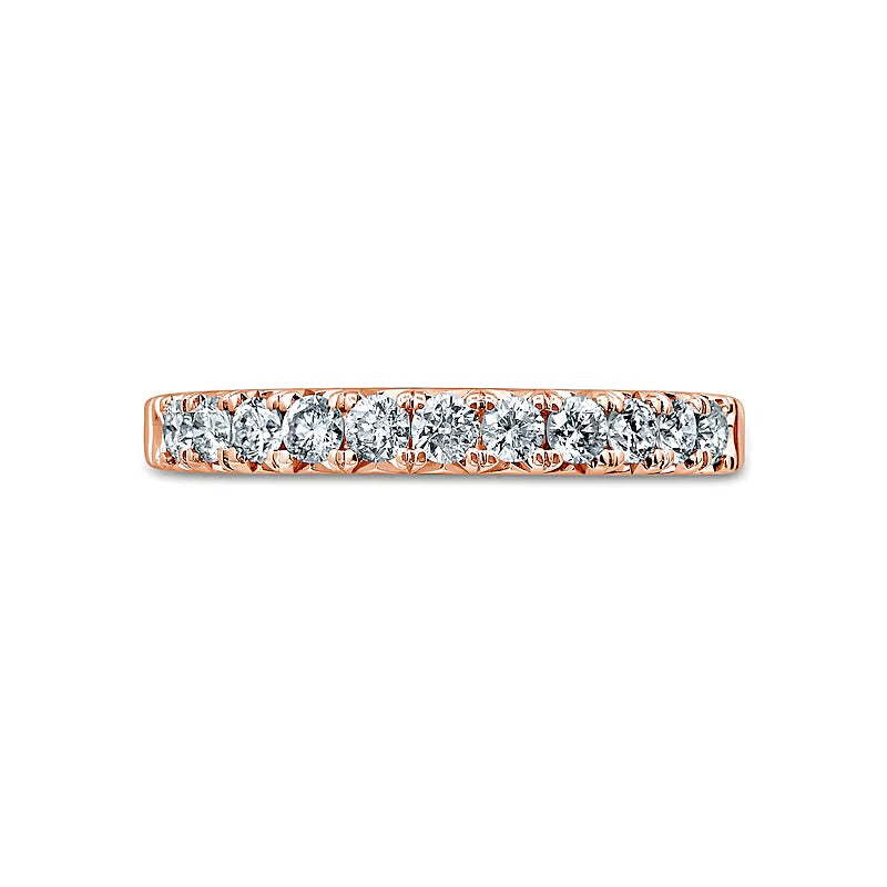 0.5 CT. TW Diamond Eleven Stone Anniversary Band in 14K Rose Gold