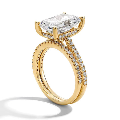 5.63 CT. TW Radiant-Cut Lab-Grown Diamond Bridal Set in 14K Gold (F/VS2)