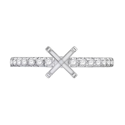 0.33 CT. TW Diamond Solitaire Semi Mount in 14K White Gold