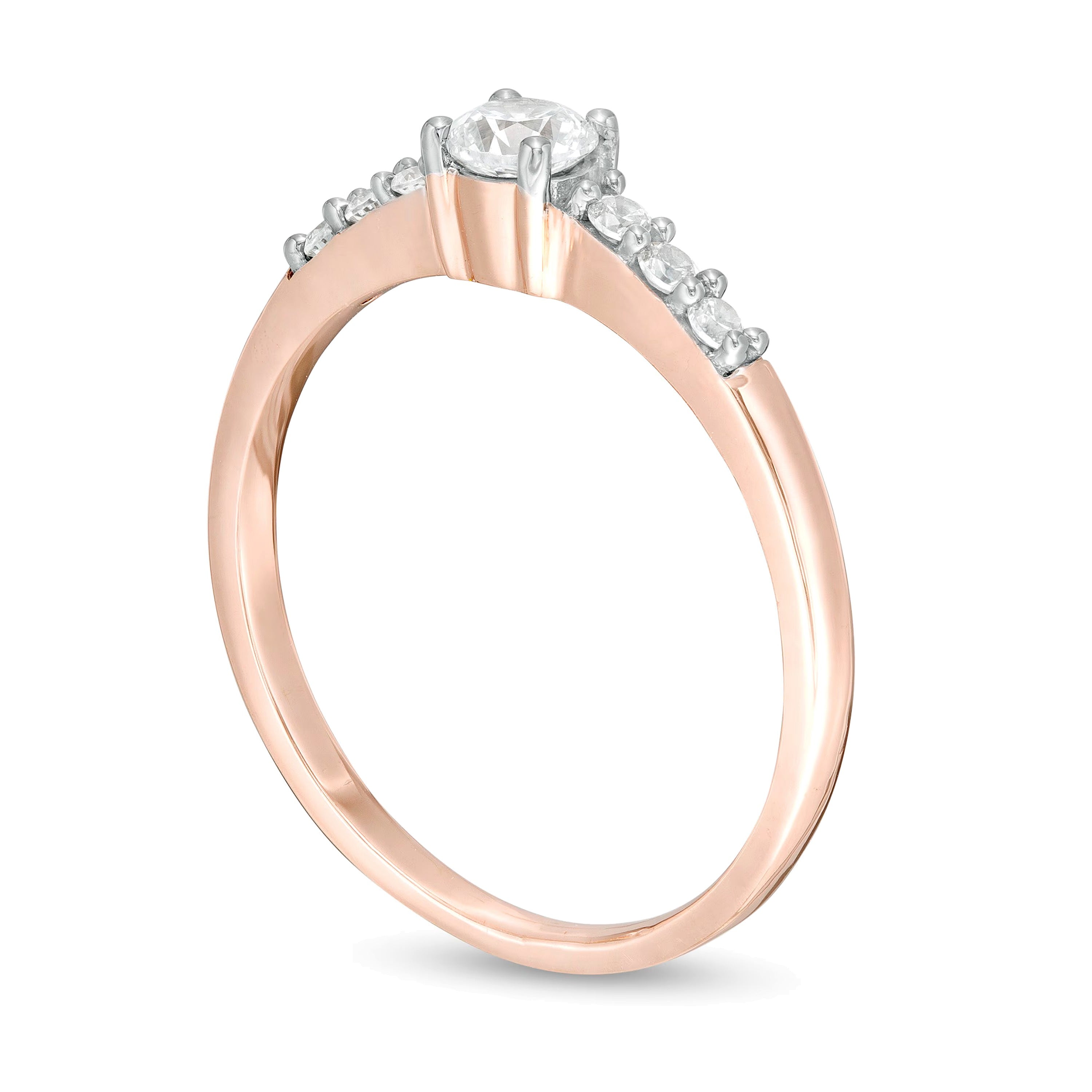 0.33 CT. TW Diamond Engagement Ring in 10K Rose Gold