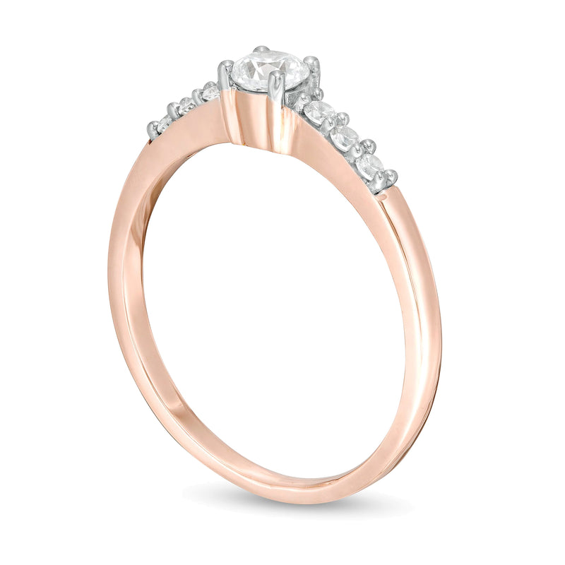 0.33 CT. TW Diamond Engagement Ring in 10K Rose Gold