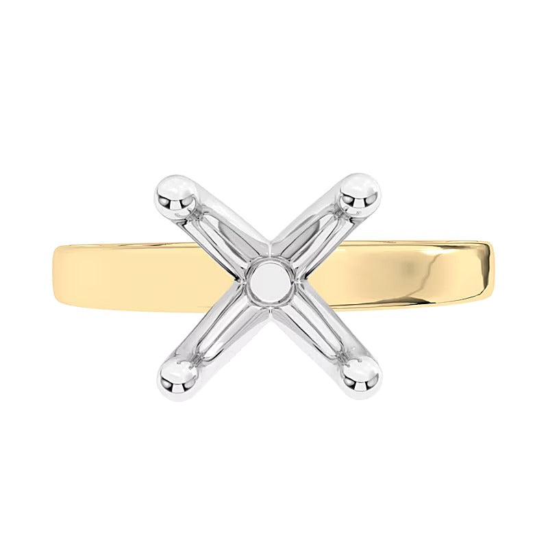 0.33 CT. TW Diamond Shank Four-Prong Solitaire Semi-Mount Setting in 14K Gold