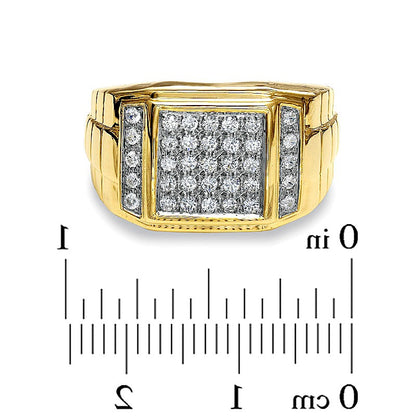 0.5 CT. TW Diamond PavÃ© Square Band in 14K Gold