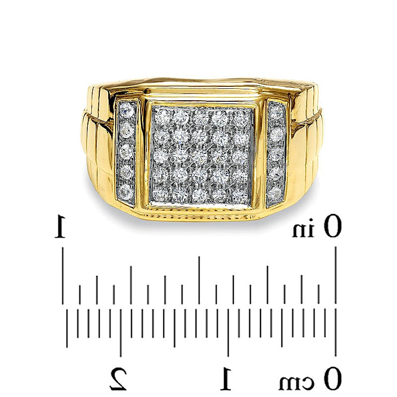 0.5 CT. TW Diamond PavÃ© Square Band in 14K Gold