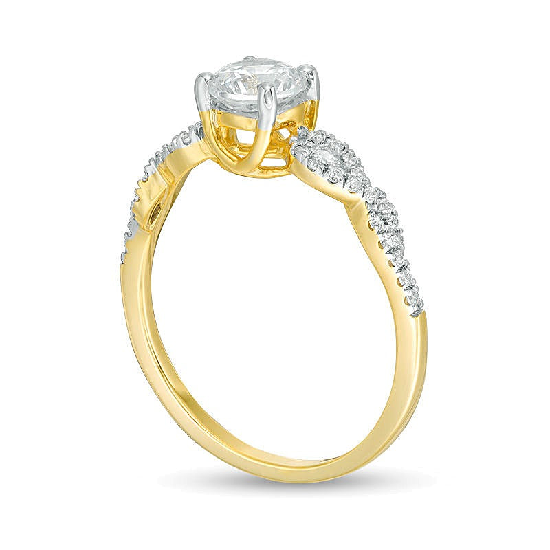 0.88 CT. TW Diamond Loop-Sides Engagement Ring in 10K Gold