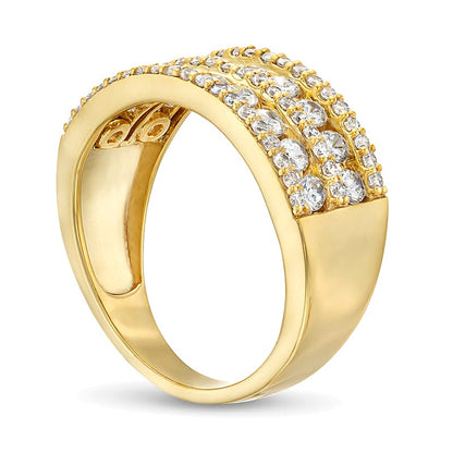 1.0 CT. TW Diamond Multi-Row Band in 10K Gold
