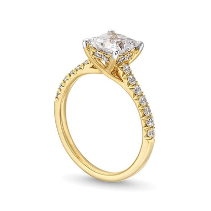 1.88 CT. Princess-Cut Lab-Grown Diamond Engagement Ring in 14K Gold (F/VS2)