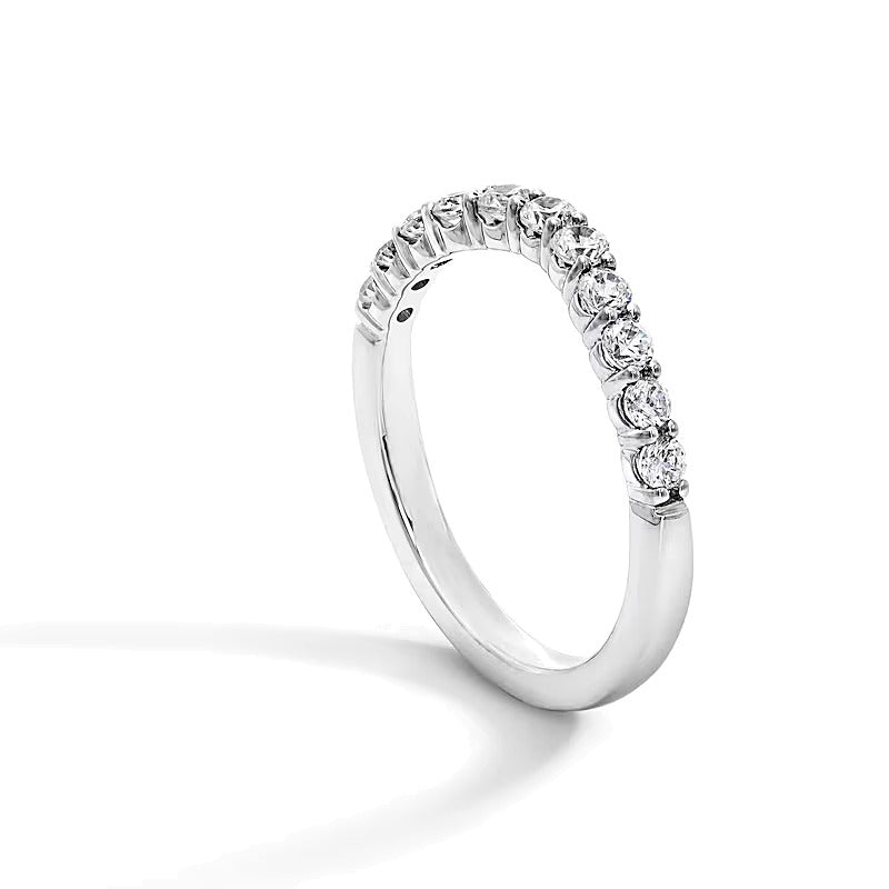 0.5 CT. TW Lab-Grown Diamond Contour Band in 14K White Gold (F/VS2)