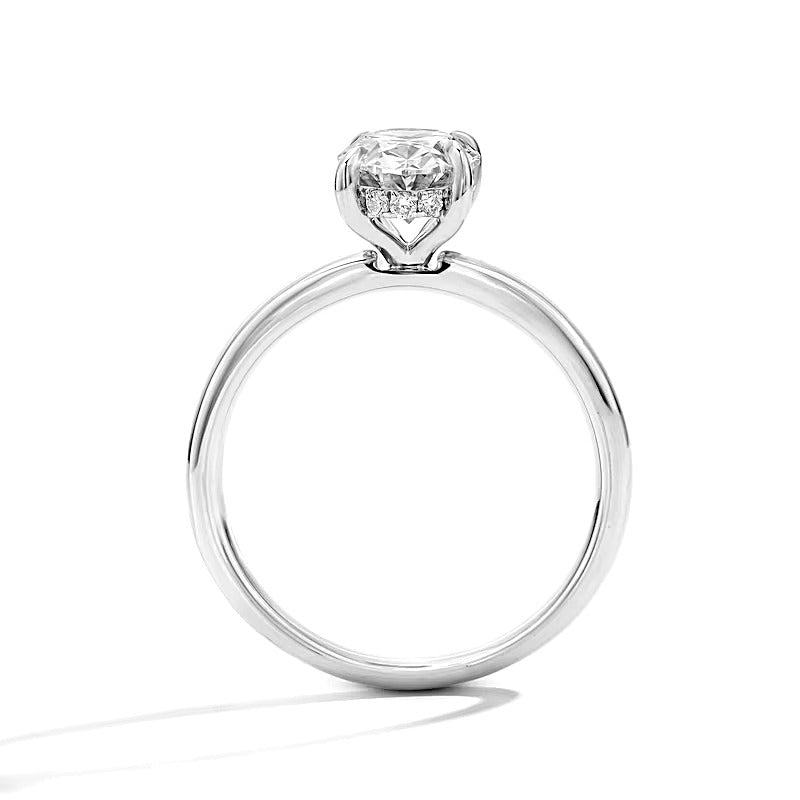 2.0 CT. TW Oval Lab-Grown Diamond Bridal Set in 14K White Gold (F/VS2)