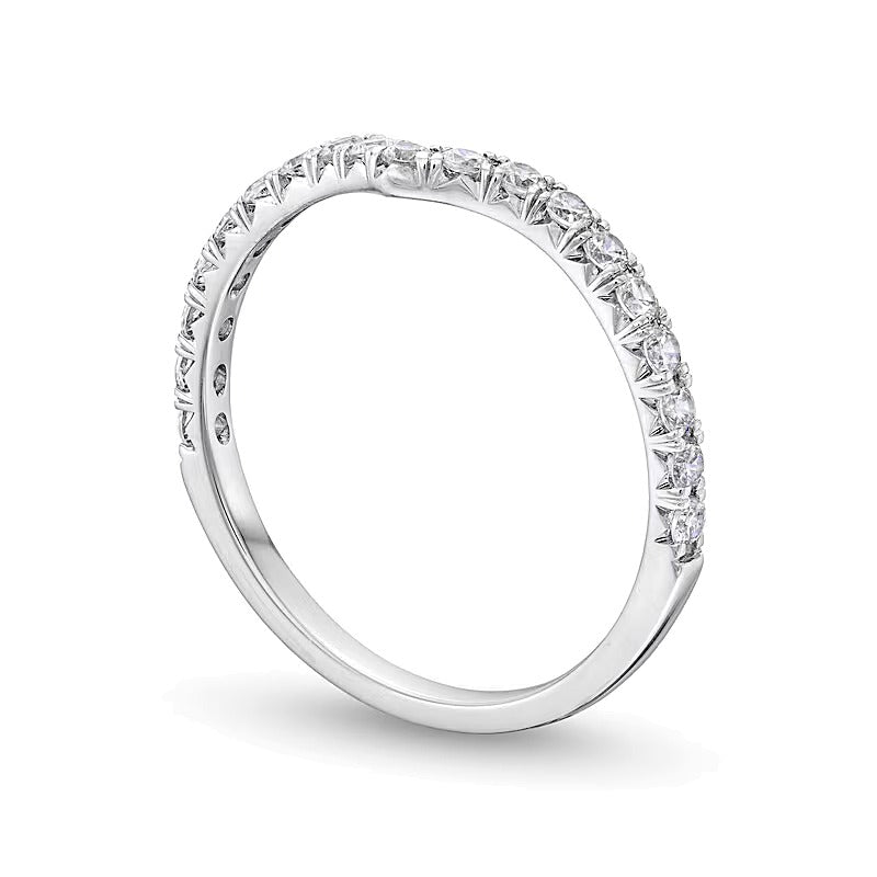0.38 CT. TW Lab-Grown Diamond Contour Anniversary Band in 14K White Gold (F/VS2)