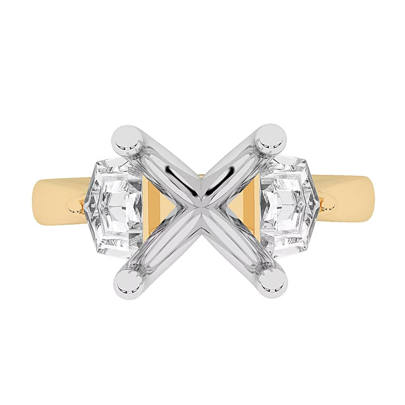 0.63 CT. TW Shield Lab-Grown Diamond Semi Mount in 14K Gold (F/VS2)