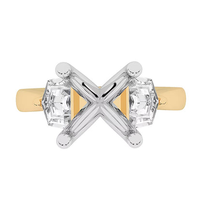 0.63 CT. TW Shield Lab-Grown Diamond Semi Mount in 14K Gold (F/VS2)