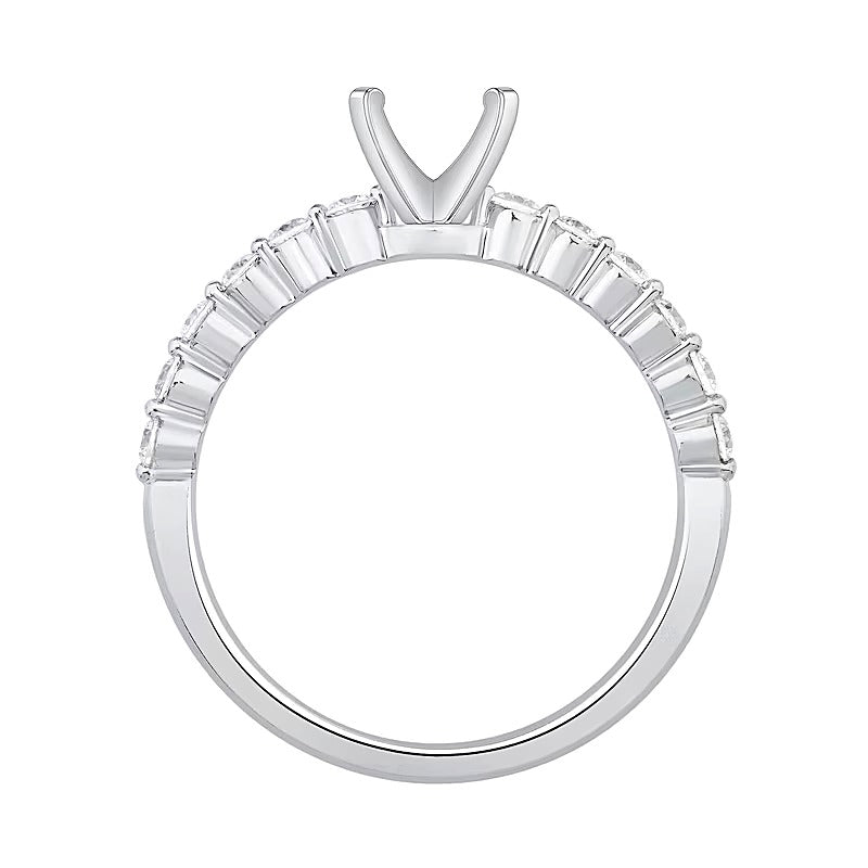 0.33 CT. TW Diamond Vintage-Inspired Solitaire Semi Mount in 14K White Gold