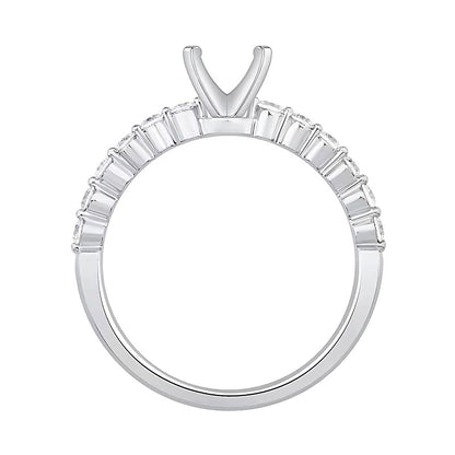0.33 CT. TW Diamond Vintage-Inspired Solitaire Semi Mount in 14K White Gold