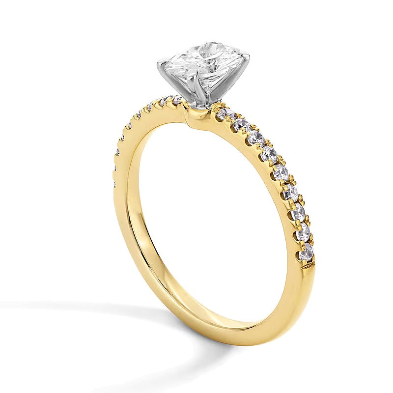 1.0 CT. TW Oval Lab-Grown Diamond Engagement Ring in 14K Gold (F/SI2)