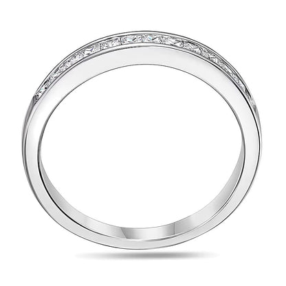 0.5 CT. TW Princess-Cut Diamond Wedding Band in Platinum (H/VS2)
