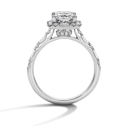 2.63 CT. TW Radiant-Cut Lab-Grown Diamond Frame Engagement Ring in 14K White Gold (F/VS2)