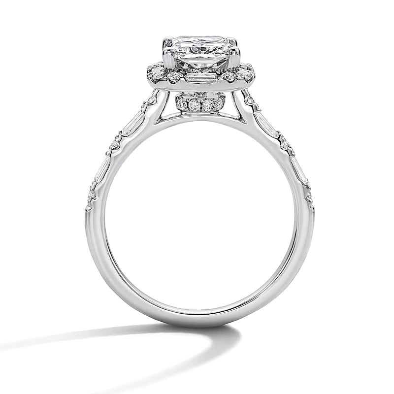 2.63 CT. TW Radiant-Cut Lab-Grown Diamond Frame Engagement Ring in 14K White Gold (F/VS2)