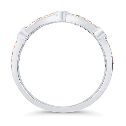 0.38 CT. TW Diamond Multi-Row Stacked Ring in 10K Two-Tone Gold