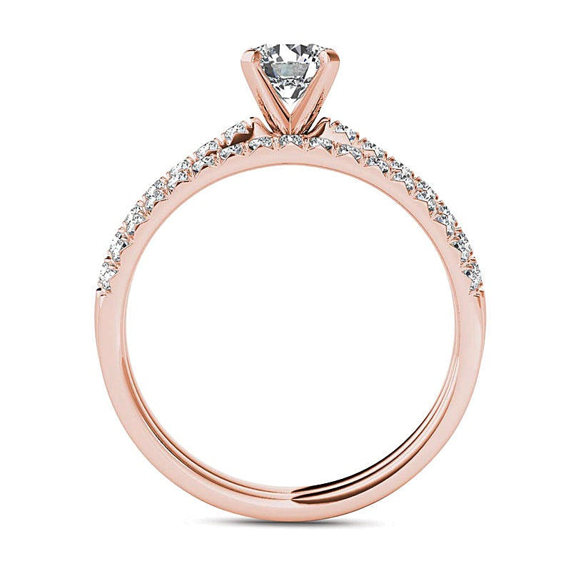 1.0 CT. TW Diamond Bridal Set in 14K Rose Gold
