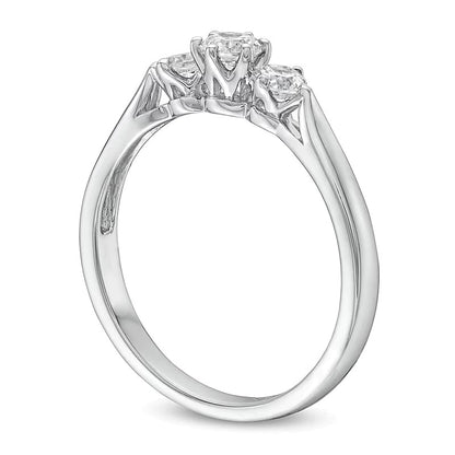 0.5 CT. TW Three Stone Engagement Ring in 10K White Gold