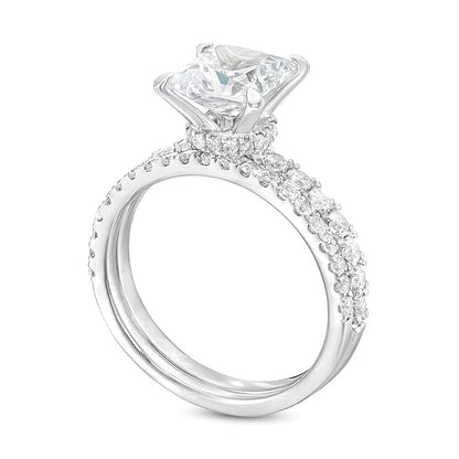 2.88 CT. TW Princess-Cut Lab-Grown Diamond Bridal Set in 14K White Gold (I/SI2)