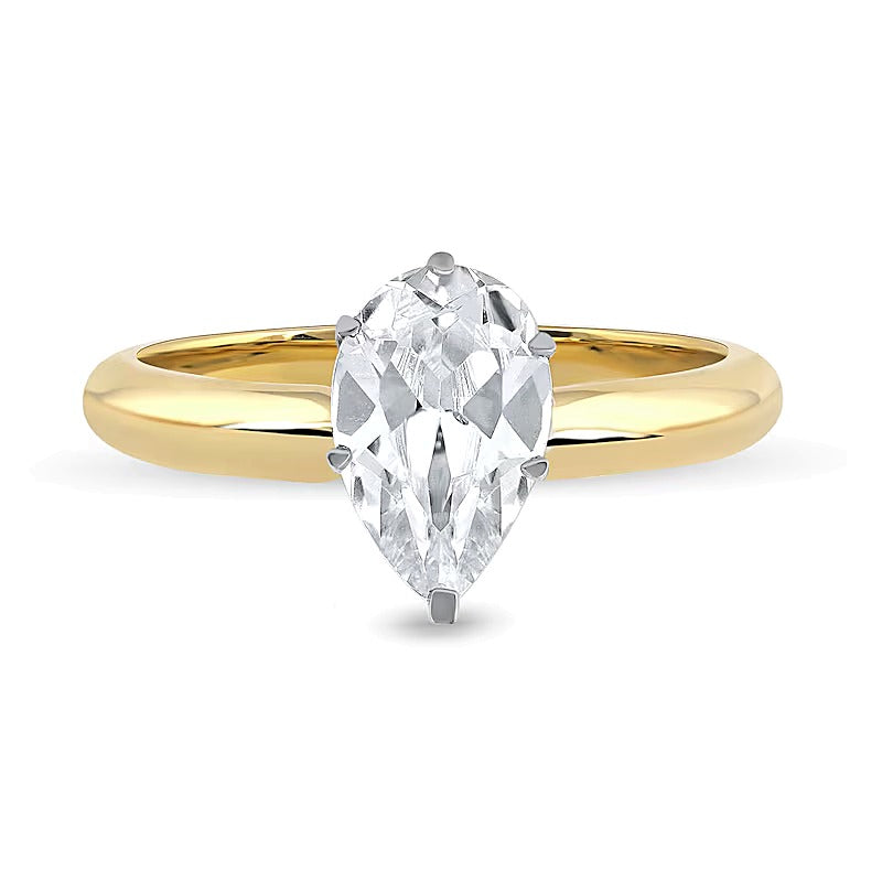1.0 CT. Pear-Shaped Lab-Grown Diamond Solitaire Engagement Ring in 14K Gold (F/VS2)