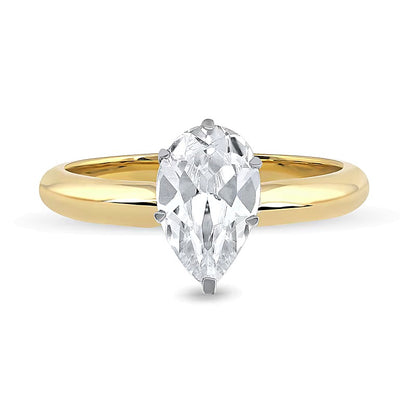 1.0 CT. Pear-Shaped Lab-Grown Diamond Solitaire Engagement Ring in 14K Gold (F/VS2)