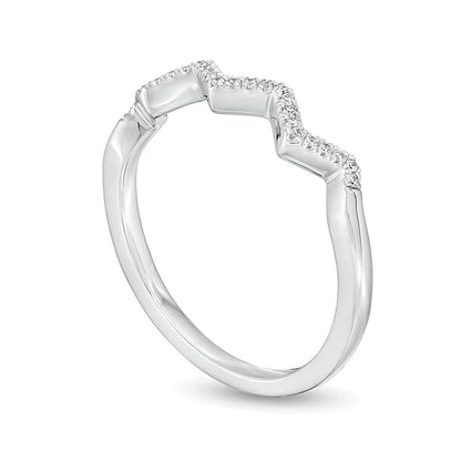 0.07 CT. TW Diamond Zig-Zag Ring in Sterling Silver
