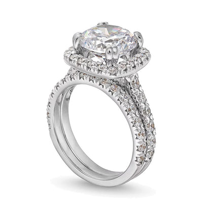 5.5 CT. TW Lab-Grown Diamond Framed Bridal Set in 14K White Gold (I/SI2)