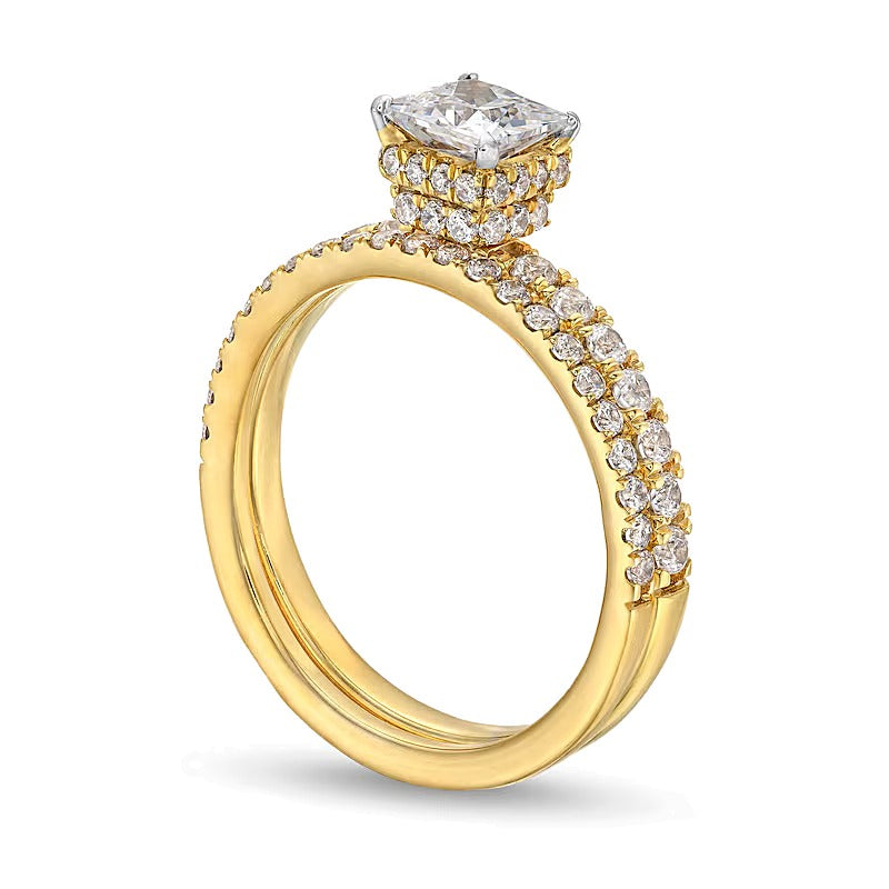 1.75 CT. TW Princess Lab-Grown Diamond Bridal Set in 14K Gold (F/SI2)