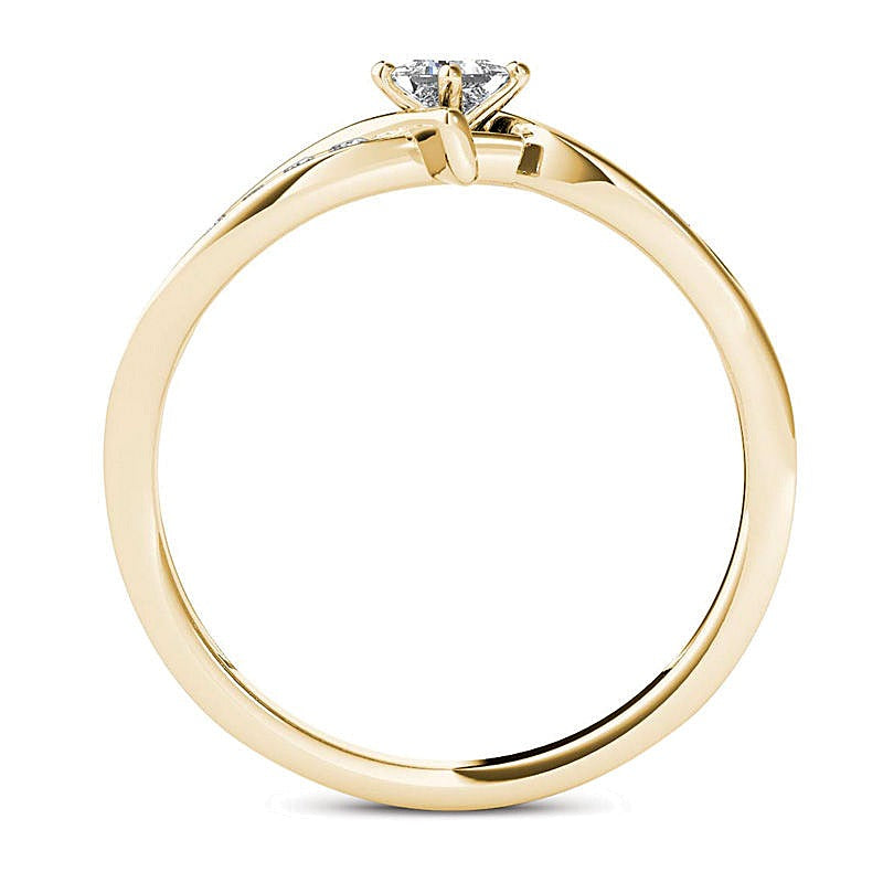 0.25 CT. TW Princess-Cut Diamond Bypass Promise Ring in 14K Gold