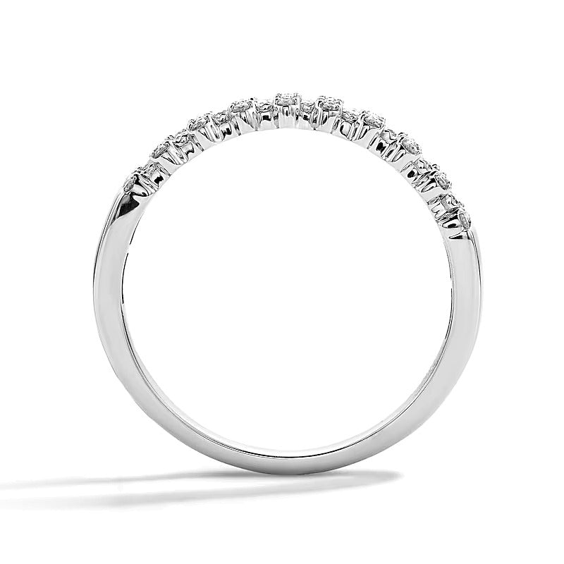 0.25 CT. TW Diamond Multi-Row Anniversary Band in 10K White Gold