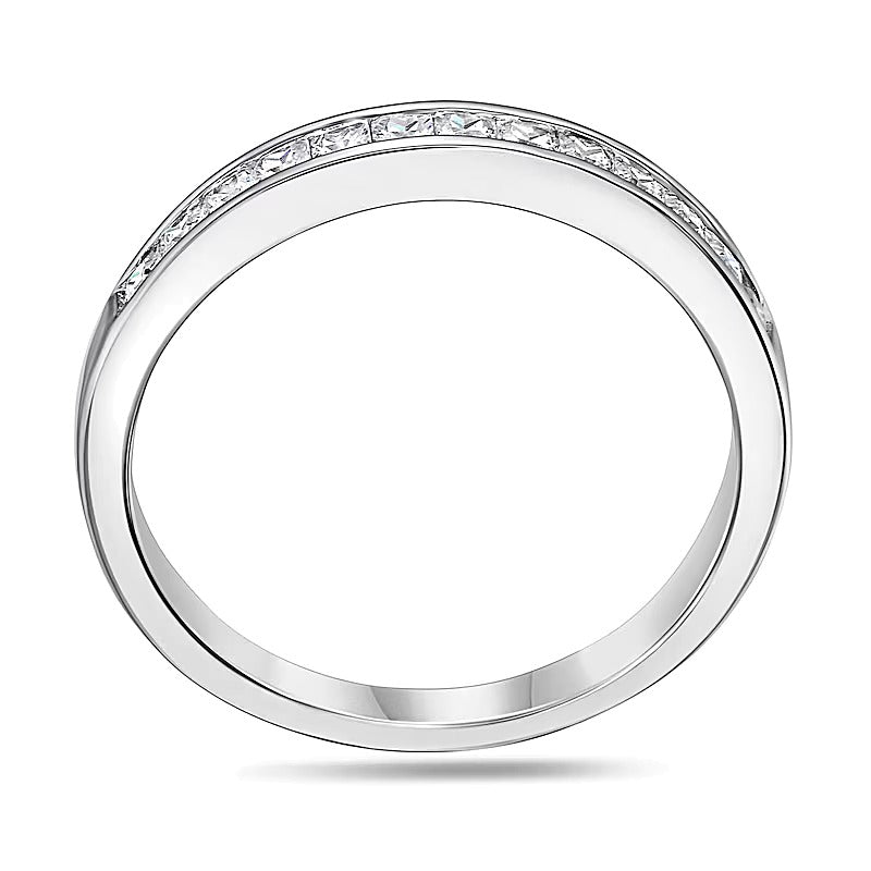 0.5 CT. TW Princess-Cut Diamond Wedding Band in Platinum (I/SI2)