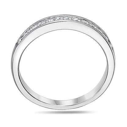 0.5 CT. TW Princess-Cut Diamond Wedding Band in Platinum (I/SI2)