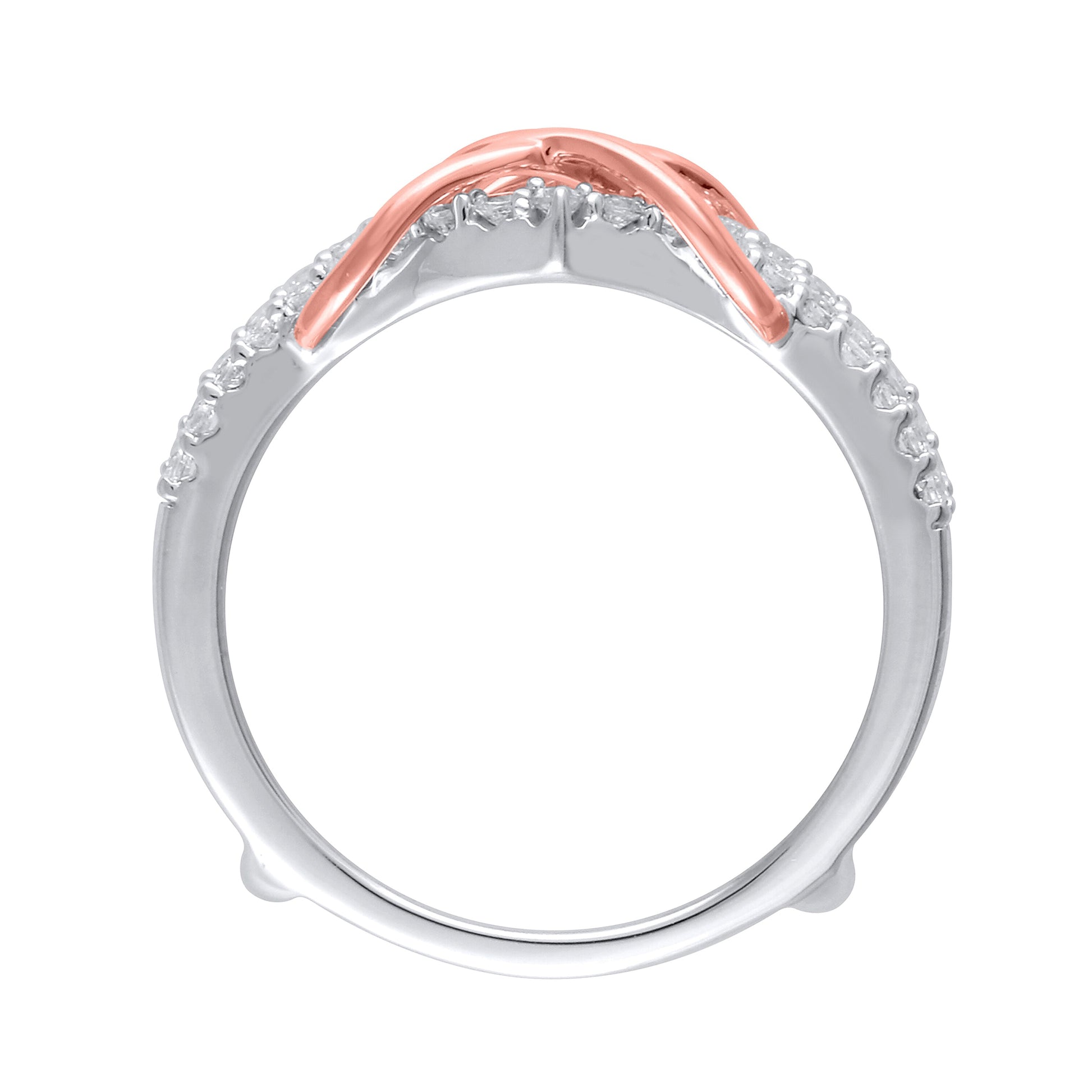 0.38 CT. TW Diamond Double Infinity Enhancer in 10K Two-Tone Gold