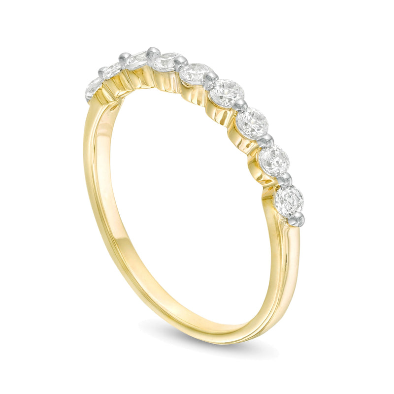 0.38 CT. TW Diamond Nine Stone Anniversary Band in 10K Gold