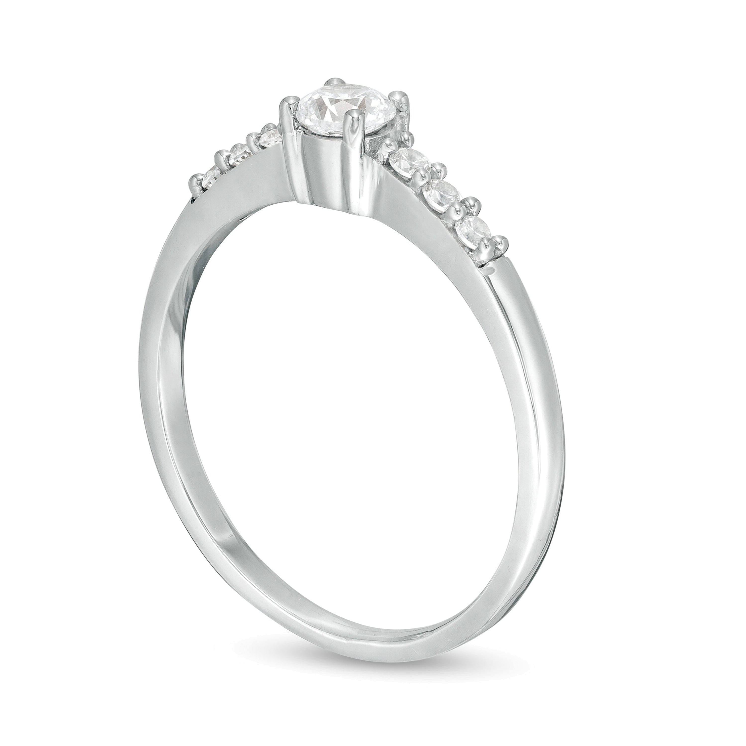 0.33 CT. TW Diamond Engagement Ring in 10K White Gold