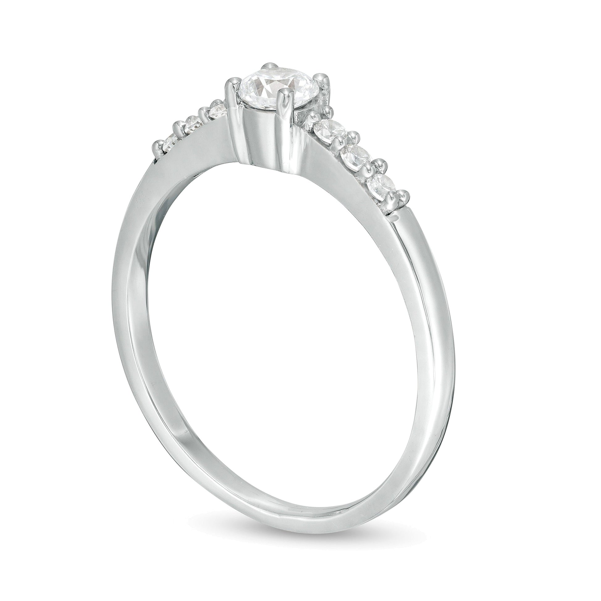0.33 CT. TW Diamond Engagement Ring in 10K White Gold