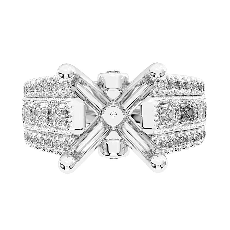 1.75 CT. TW Multi Lab-Grown Diamond Semi-Mount Setting in 14K White Gold (F/VS2)