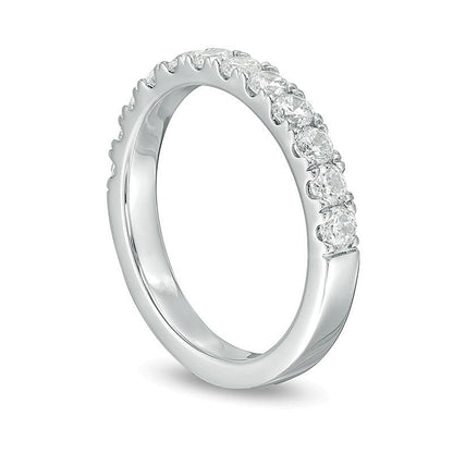 0.88 CT. TW Diamond Wedding Band in 10K White Gold