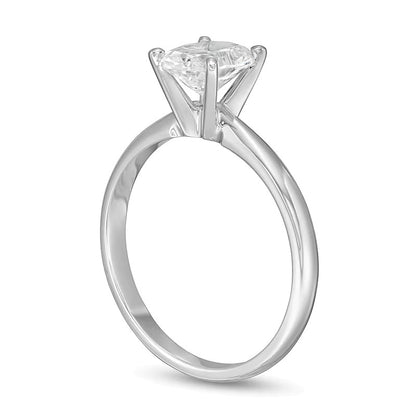 1.5 CT. Oval Lab-Grown Diamond Solitaire Engagement Ring in 14K White Gold (F/VS2)