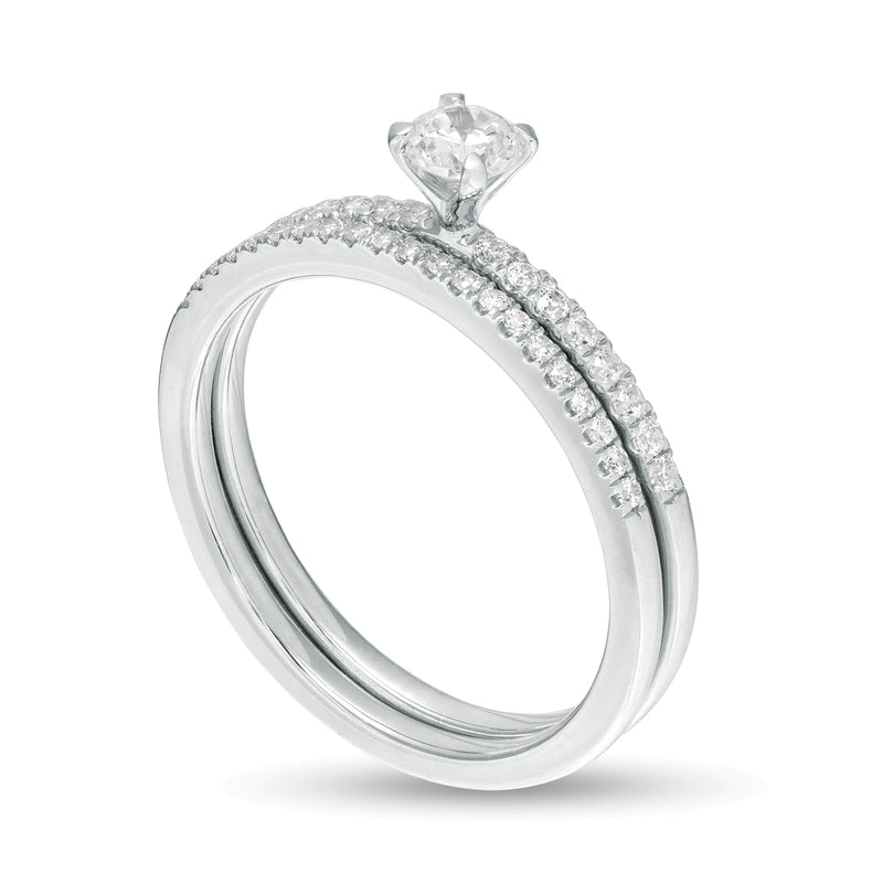 0.5 CT. TW Diamond Bridal Set in 10K White Gold