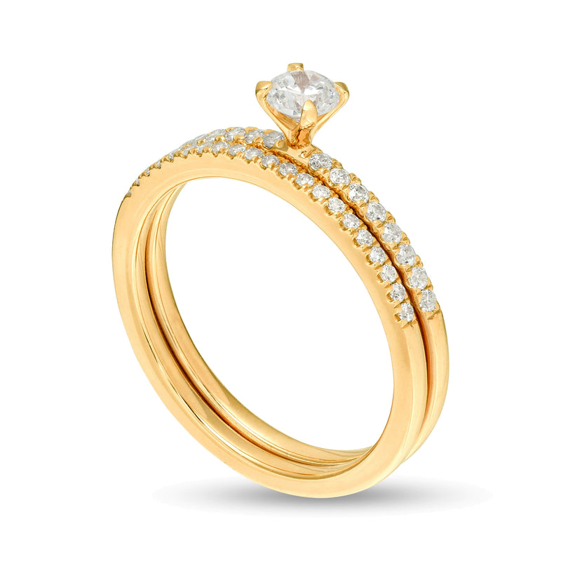 0.5 CT. TW Diamond Bridal Set in 10K Gold