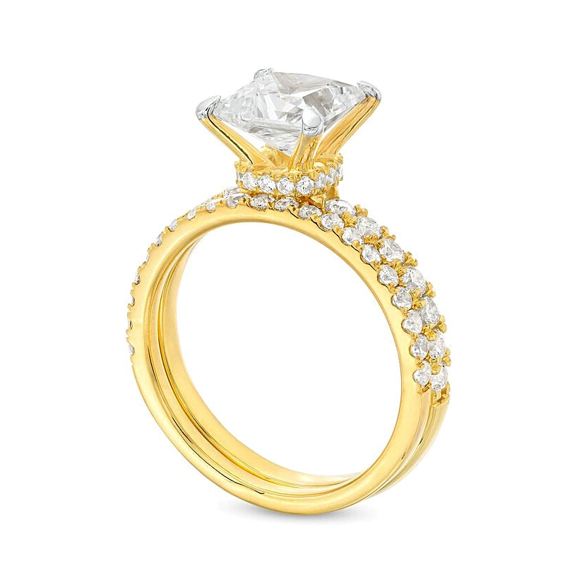 2.88 CT. TW Princess-Cut Lab-Grown Diamond Bridal Set in 14K Gold (I/SI2)